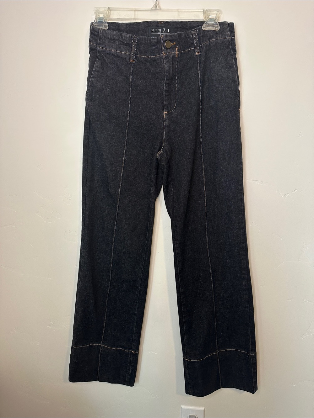 Piral Velves Dark Wash Straight Stretch Desinger Premium Denim Jeans S-28w